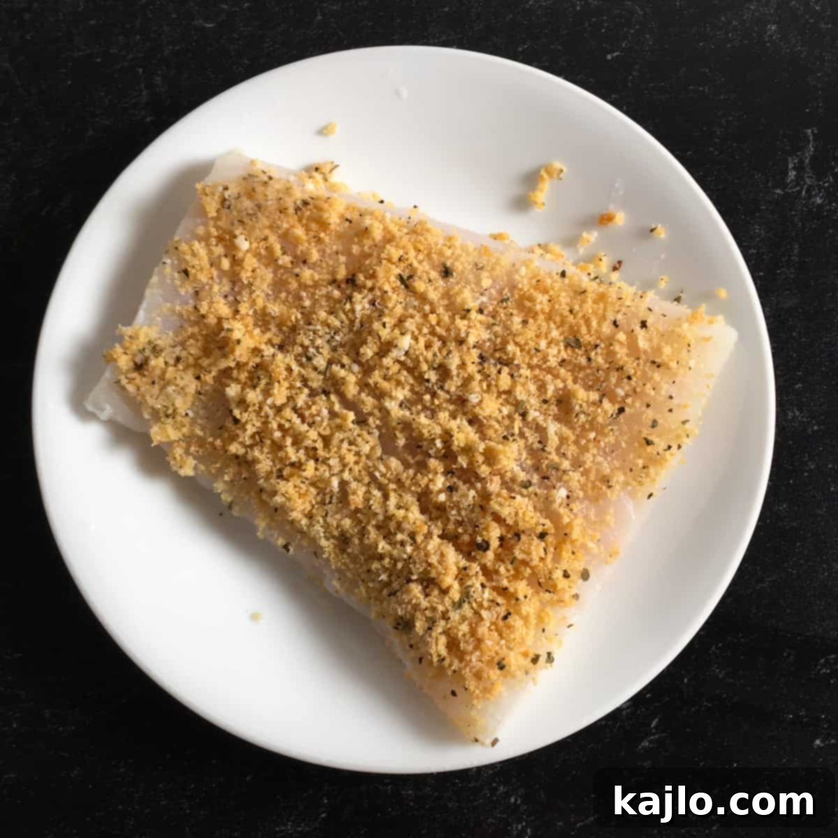 Crispy Panko Halibut in Your Air Fryer 4 breaded halibut