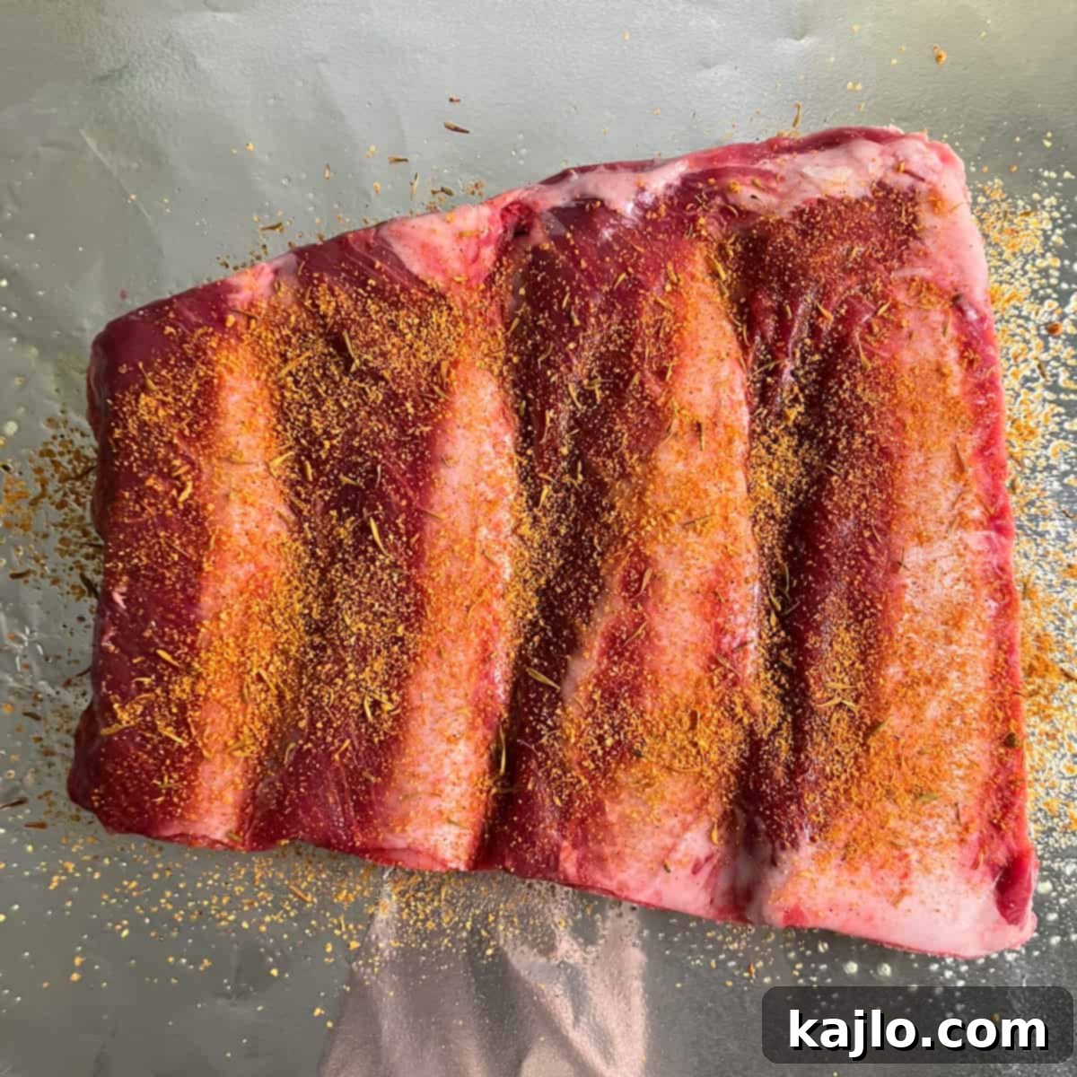 Tender Oven BBQ Beef Chuck Riblets 6 riblets dry rub