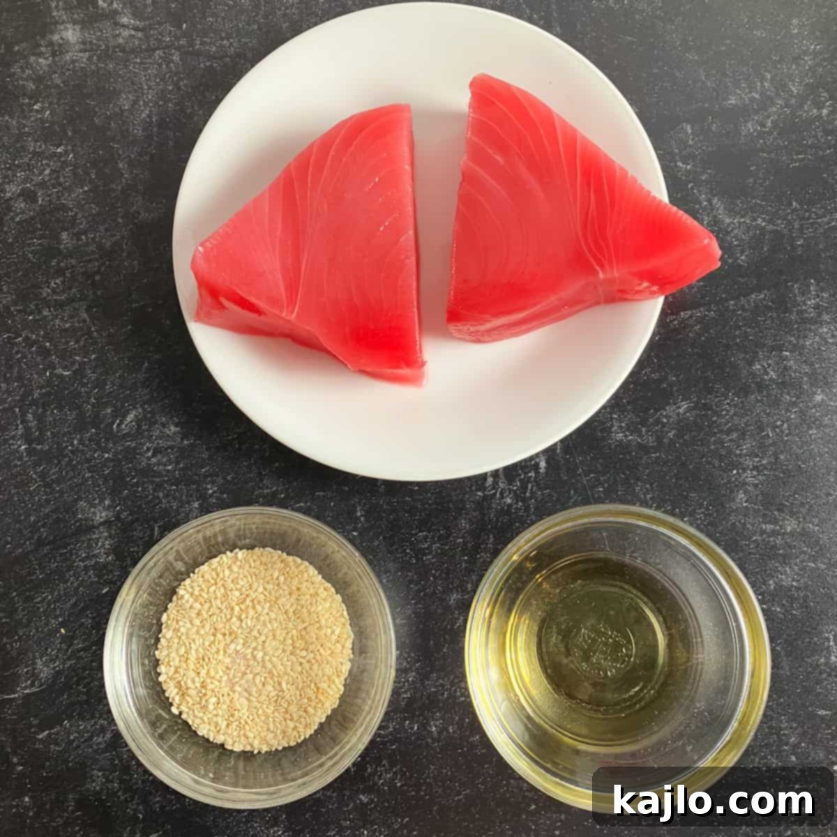 Air Fryer Tuna Steaks Ingredients - Simple and Fresh