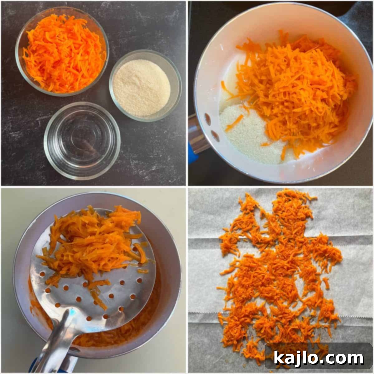 How to make candied carrot topping