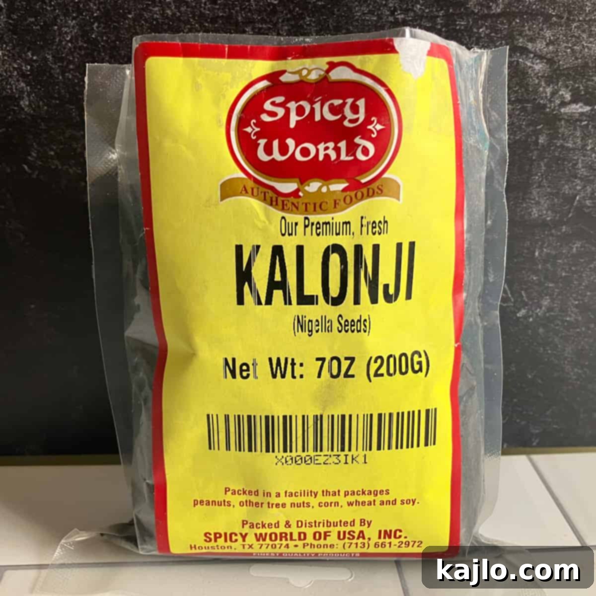 Kalonji nigella seeds have a distinct triangular shape, differentiating them from similar-looking black seeds.