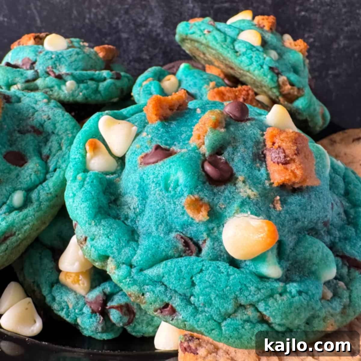 Vibrant Blue Cookie Monster Cookies 12 cookie monster cookie