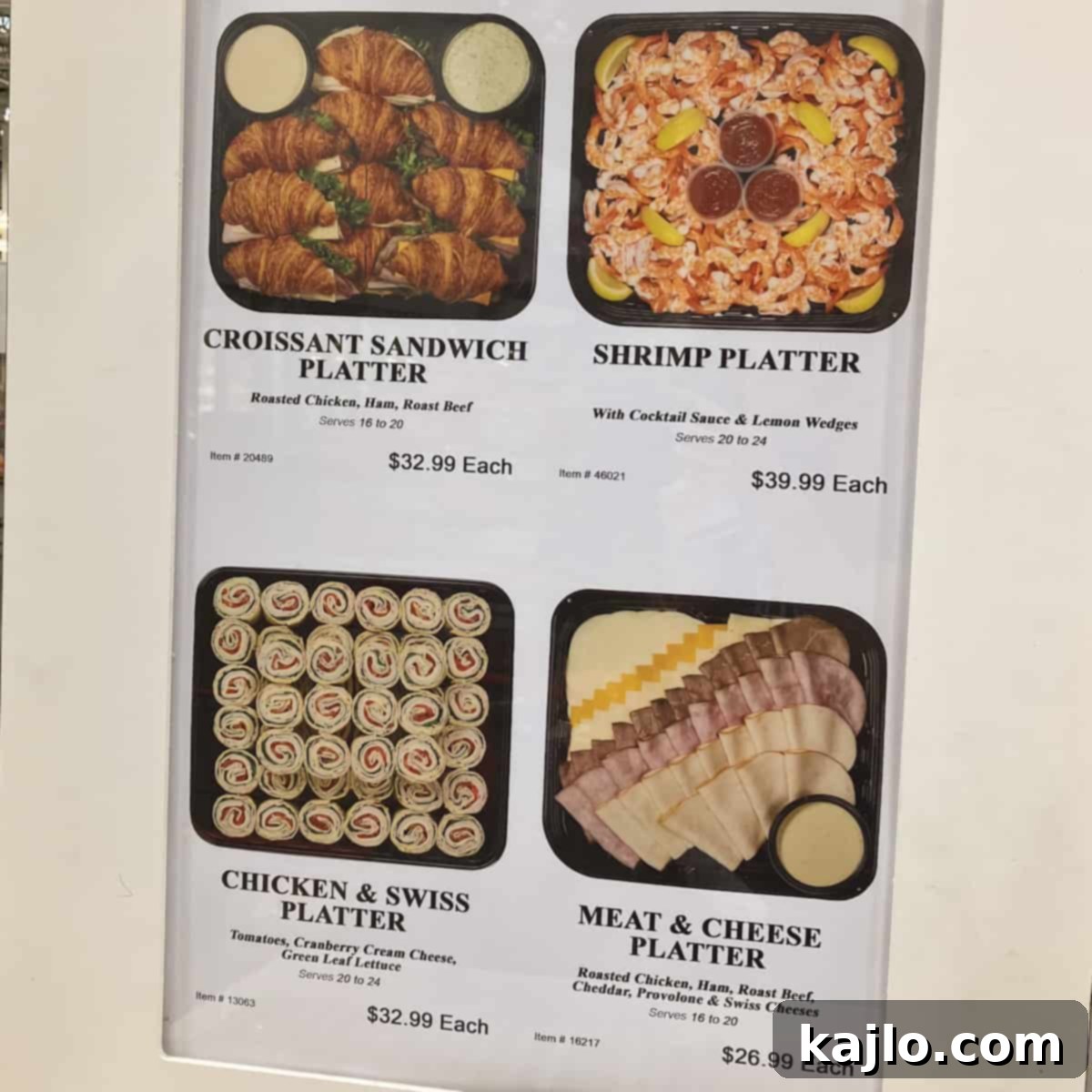 Costco Sandwiches Party Platters and Catering Options 3 Costco Croissant Sandwich Platter on a table