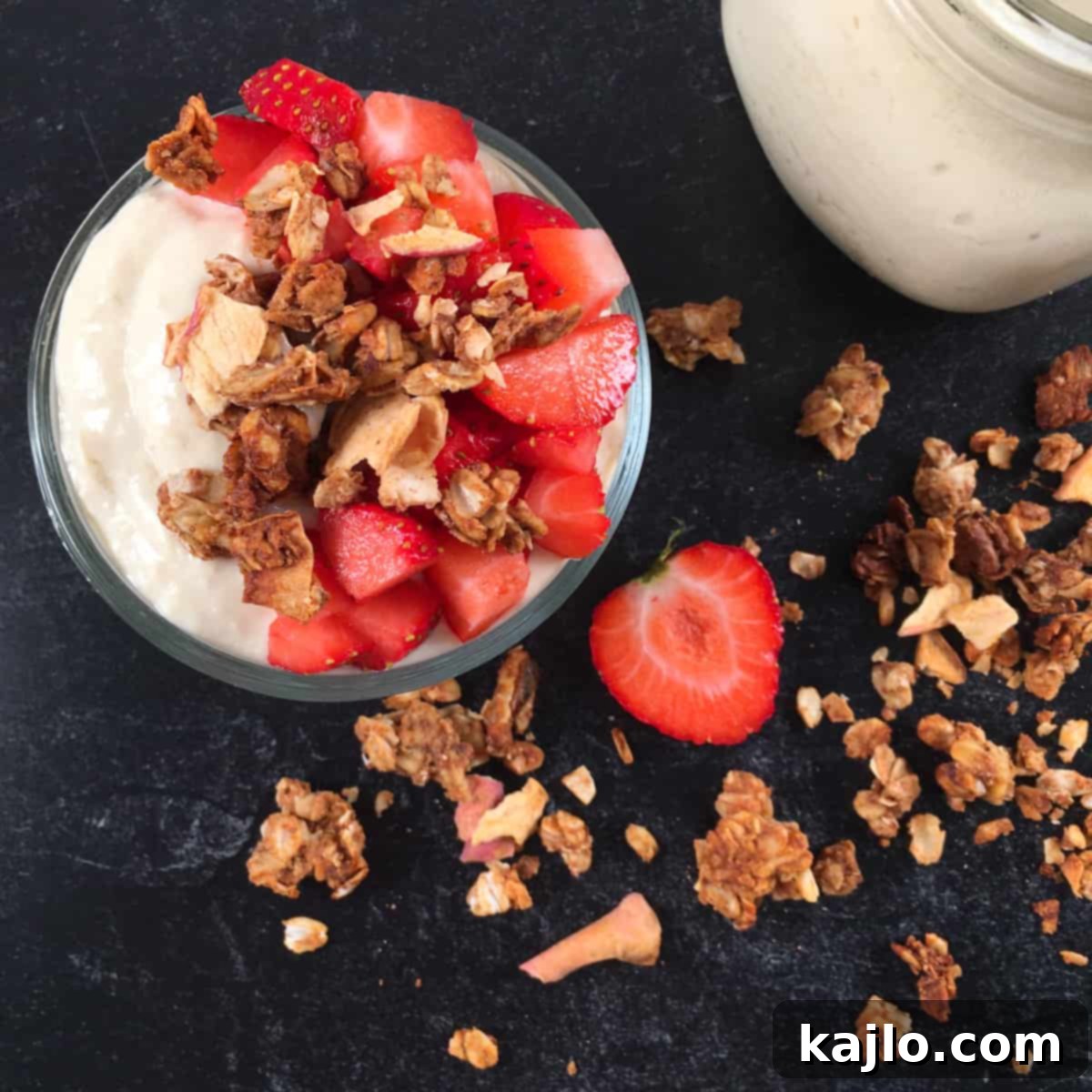 Instant Pot Thick And Creamy Vegan Almond Milk Yogurt 5 Thick almond milk yogurt with no artificial thickeners