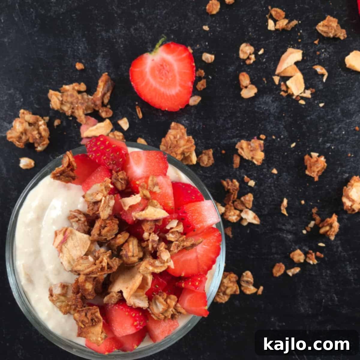 Instant Pot Thick And Creamy Vegan Almond Milk Yogurt 7 Vegan yogurt in Instant Pot with berries and granola