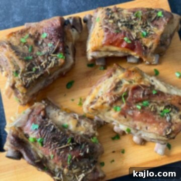 Finished lamb breast recipe, served with sides