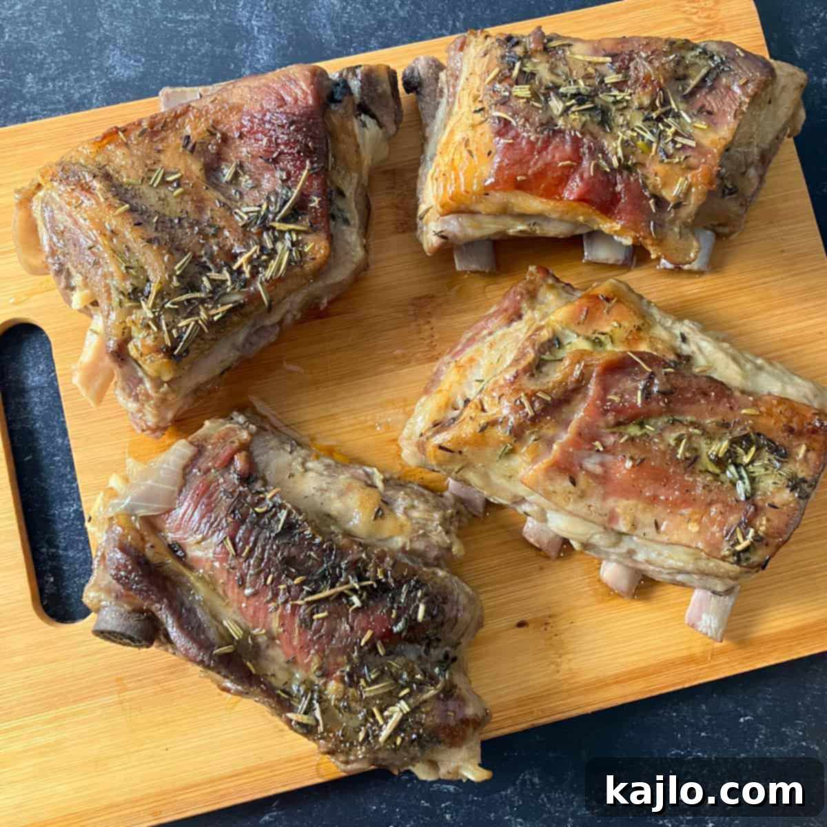 Two raw lamb breasts ready for preparation