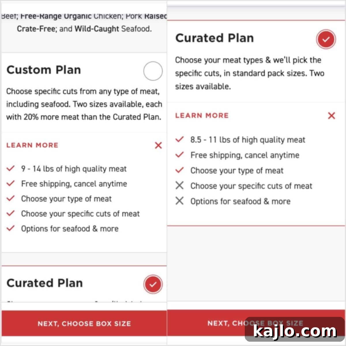 Butcher Box Prices and Reviews 6 Butcher Box Curated Plan