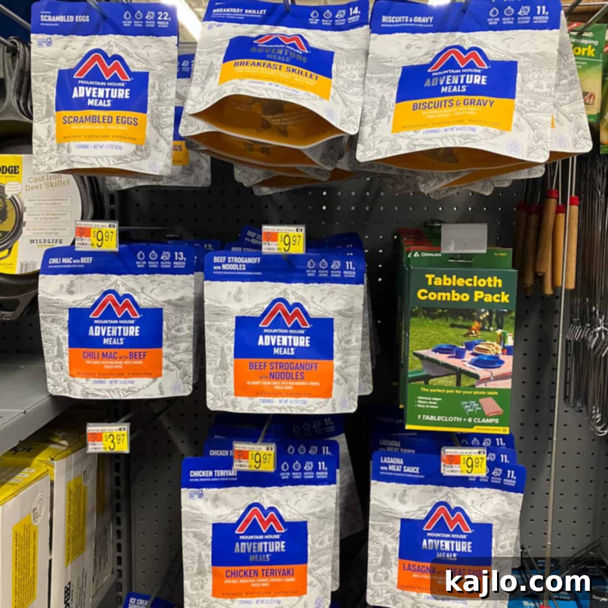 Best survival foods, including dehydrated meals.