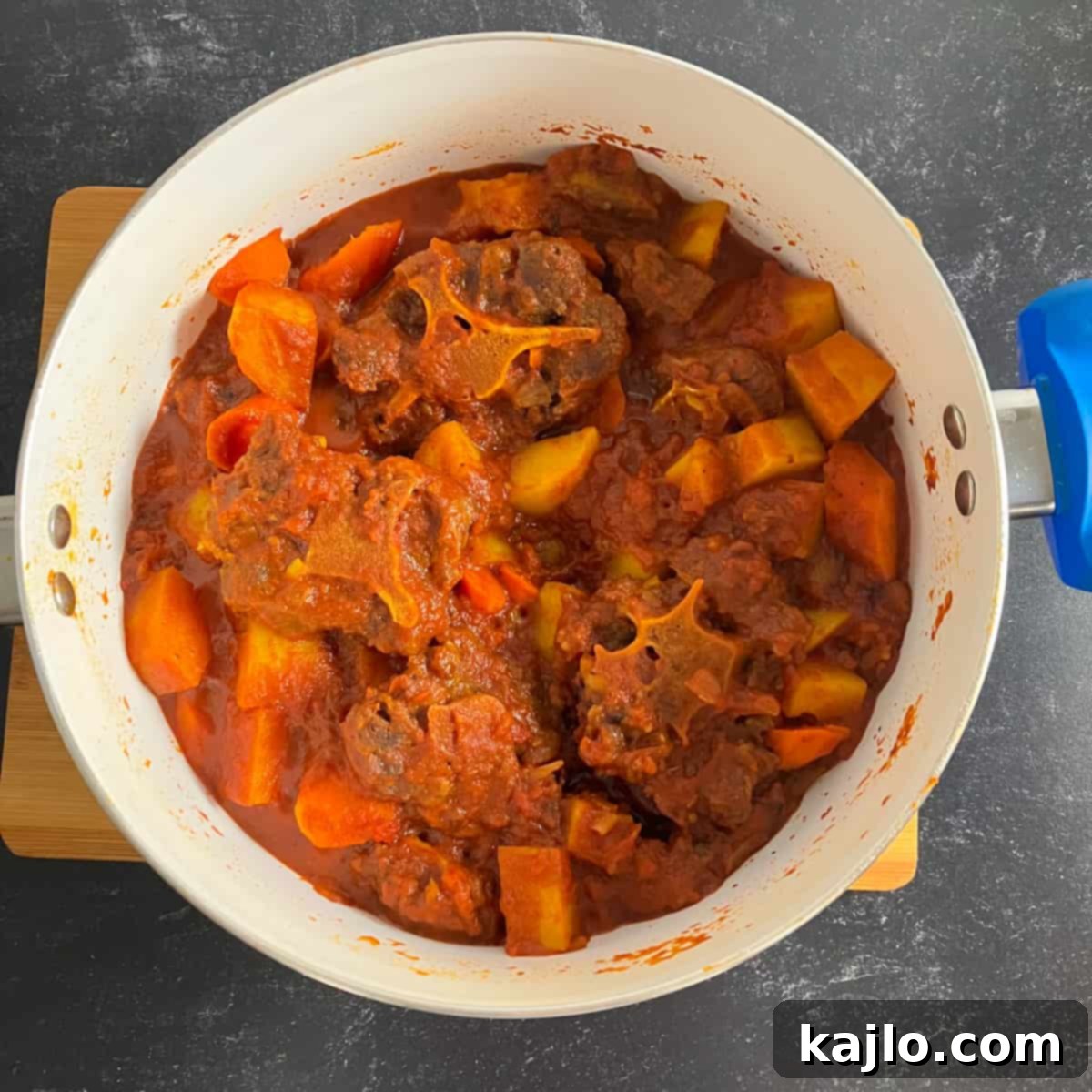 Tender and succulent curried oxtails with rich sauce