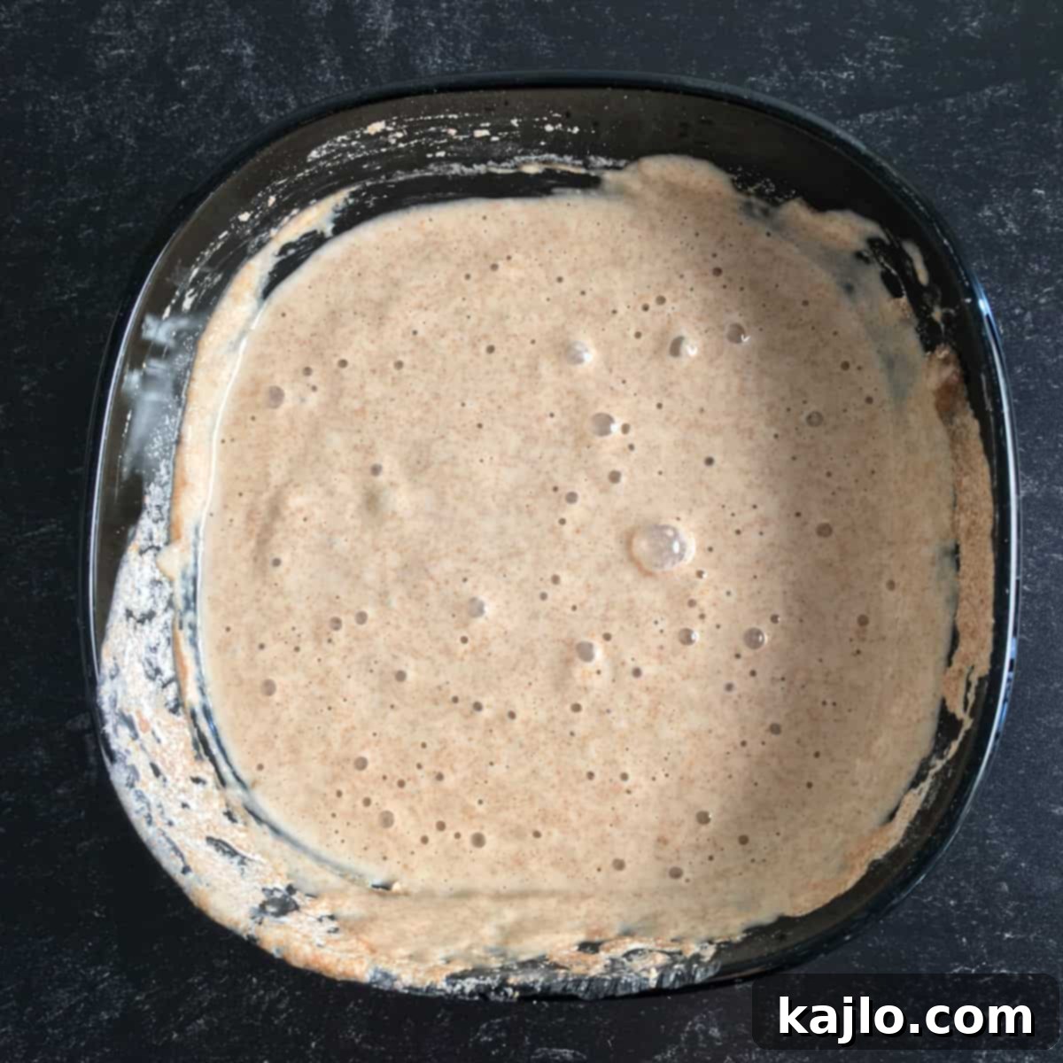 Cultivating Your Own Spelt Sourdough Starter 5 Close-up of a fully active and bubbly sourdough spelt starter, ready for use