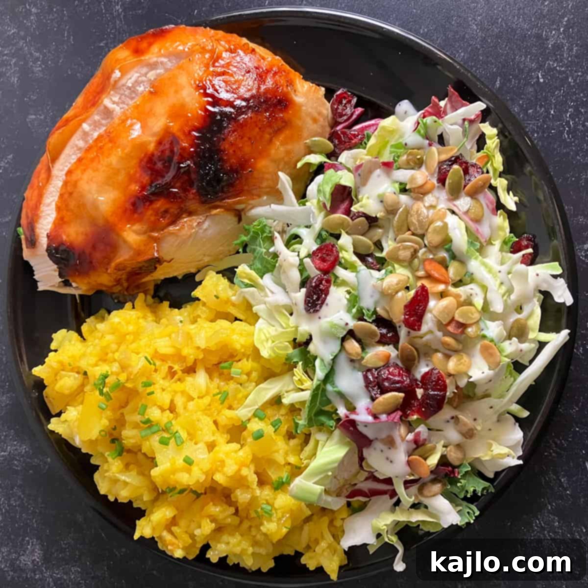 Ultimate Whole Roast Chicken Marinade 6 Whole roasted chicken, garnished with herbs and ready to be served with side dishes.