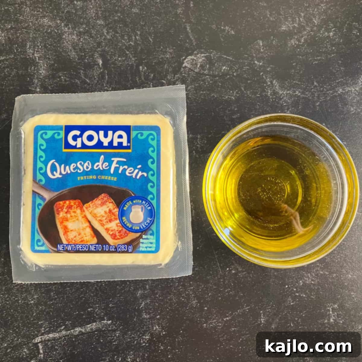 Crispy Mexican Fried Queso Fresco 3 Various ingredients for making Mexican fried cheese, highlighting frying cheese.