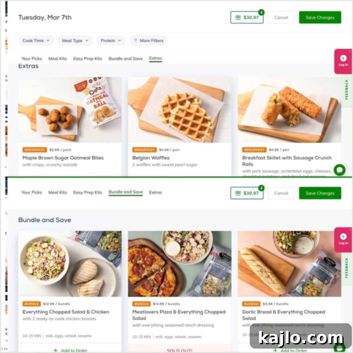 Home Chef meal customization options