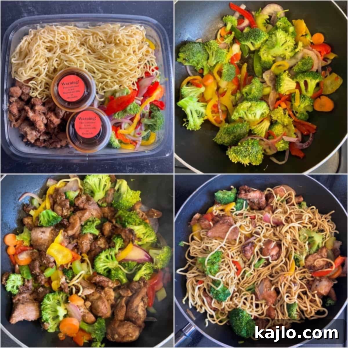 Cooking the Costco Yakisoba Stir Fry kit on the stovetop