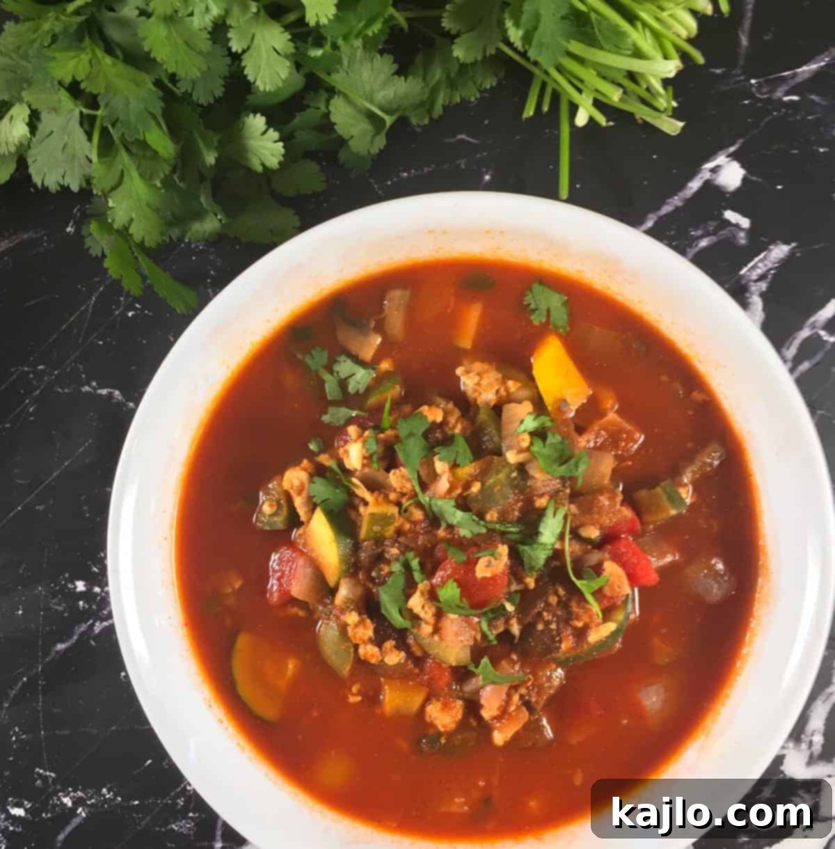 Bowl of fat flush soup recipe - square image