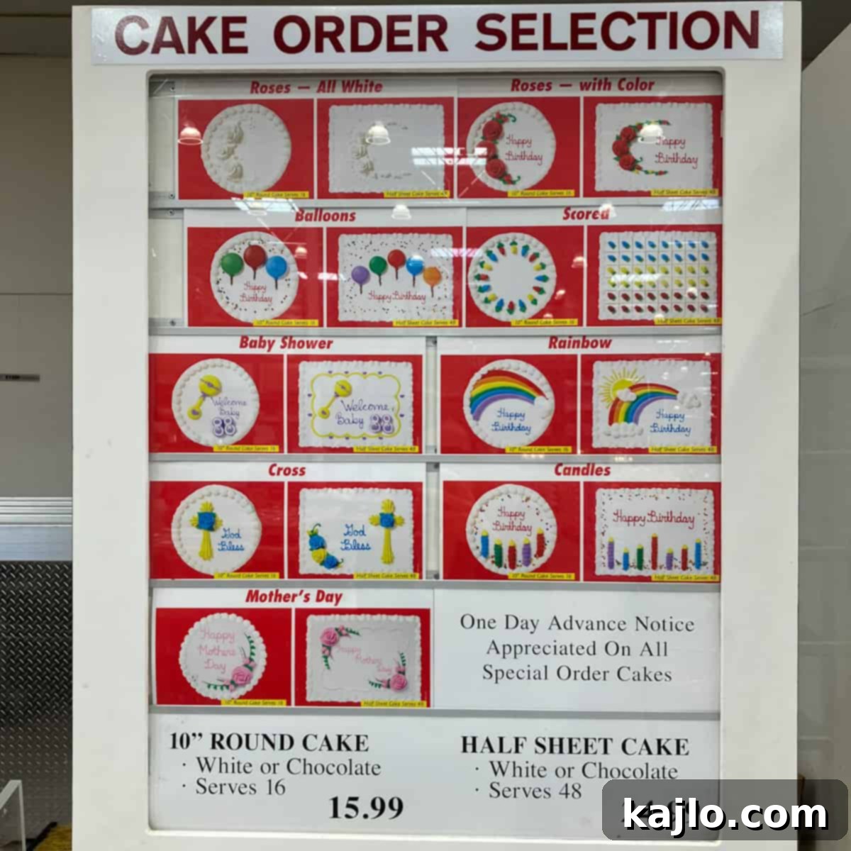 Costco Cakes Birthday and Sheet Cake Options and Prices 4 Costco cakes display