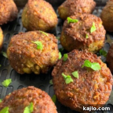 Trader Joe's Frozen Falafel Air Fryer Recipe 7 Air fryer frozen falafel golden brown and crispy.