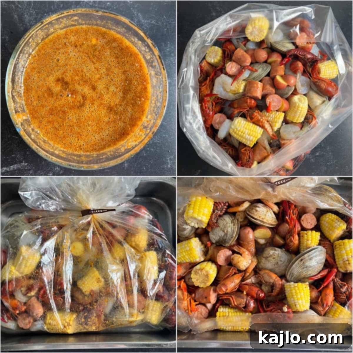how to make seafood boil in bag