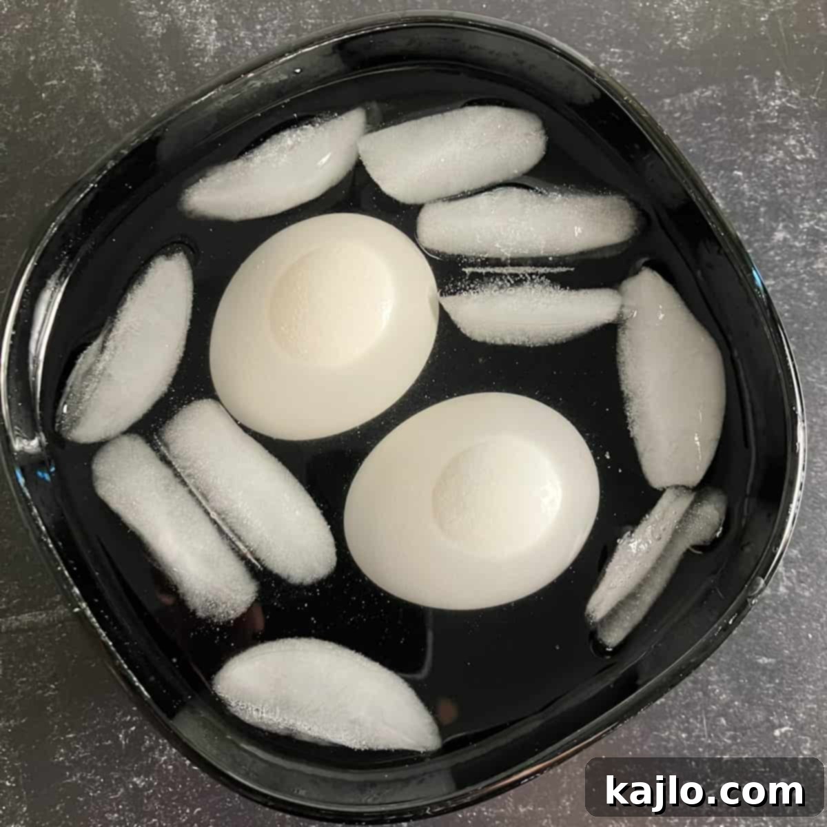 Perfect Soft Boiled Eggs in Your Air Fryer 4 cooling soft boiled eggs