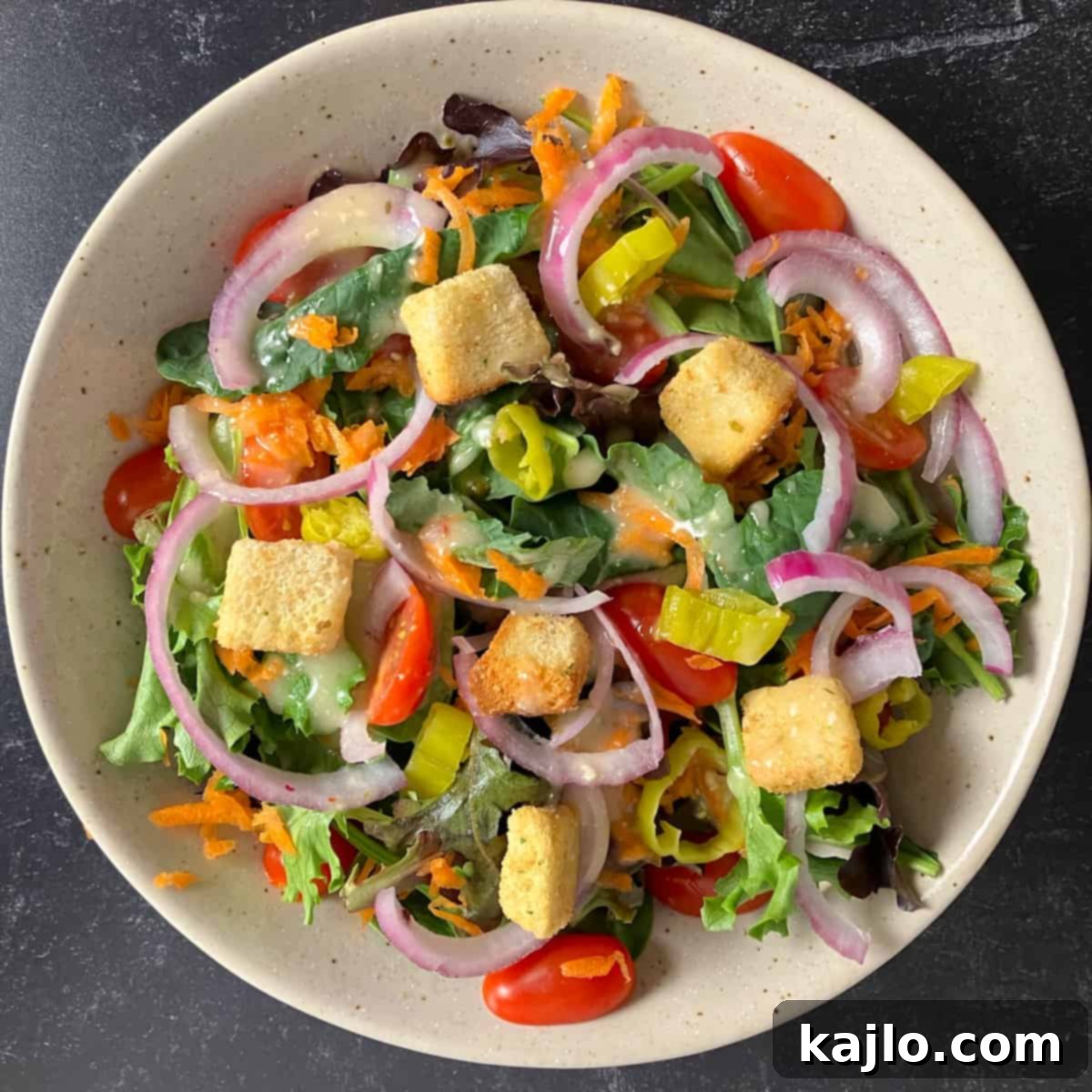Simple Side Salad Recipe 2 Vibrant and fresh accompaniment salad as an easy side dish