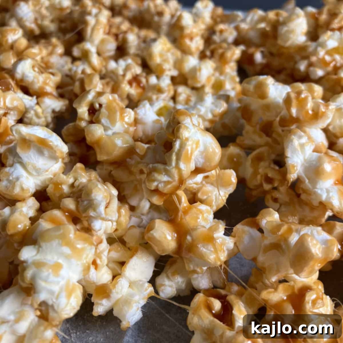 Maple Glazed Popcorn 6 Close-up of maple syrup popcorn