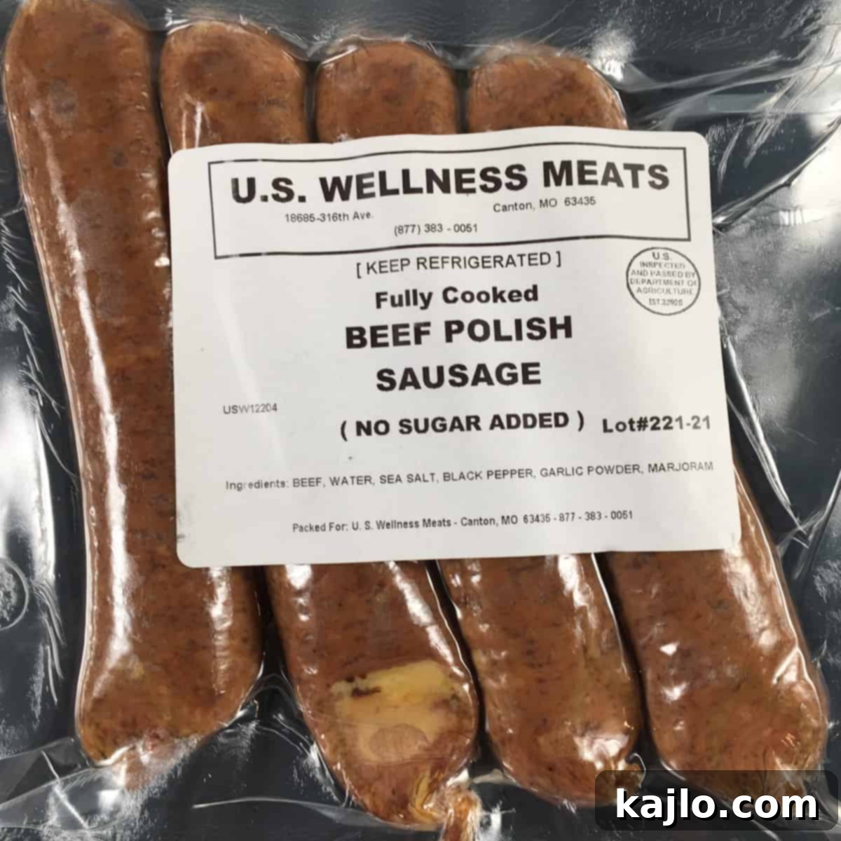 precooked polish sausage