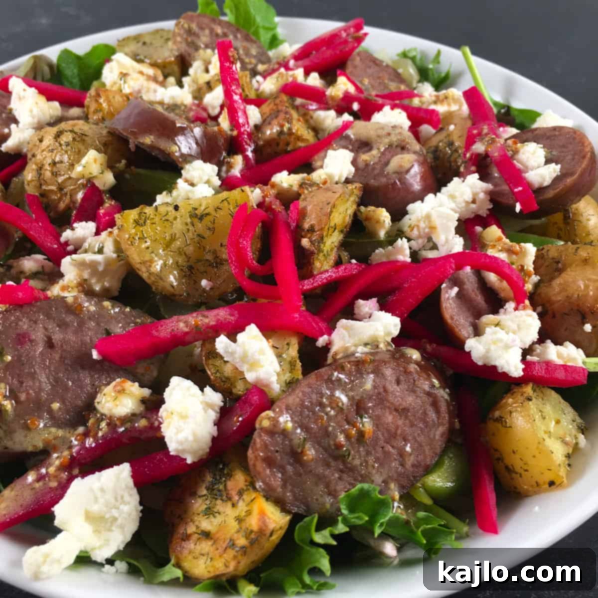 air fryer kielbasa bowl