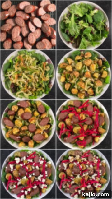 how to make air fryer kielbasa bowl