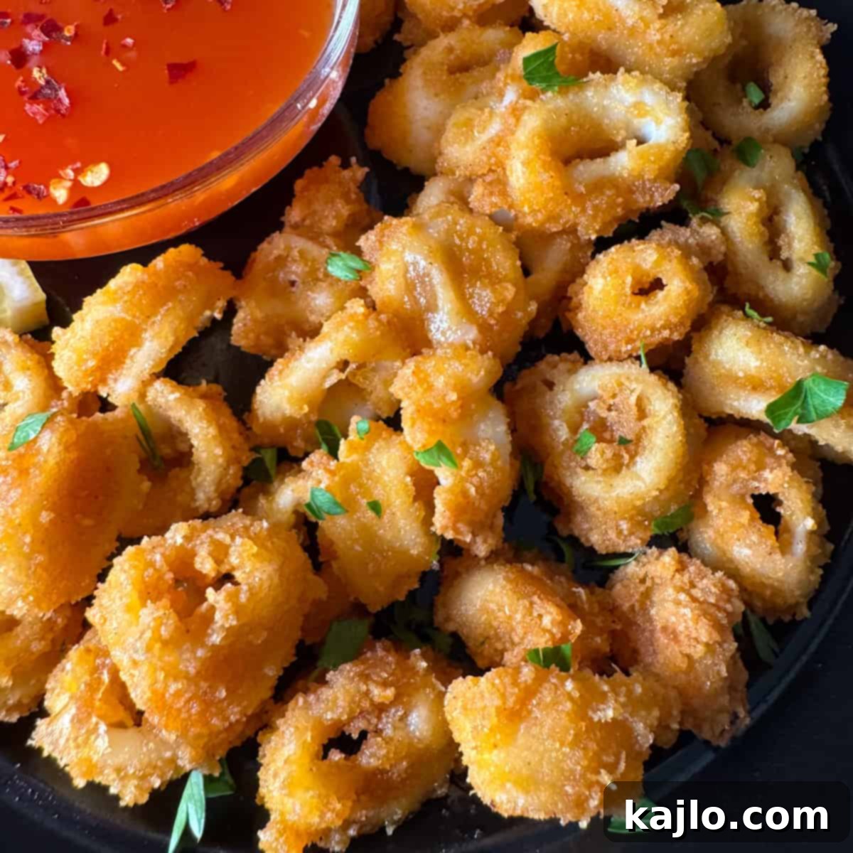 Pork Rind Crusted Air Fryer Calamari 9 A vibrant selection of other air fryer seafood dishes and ingredients