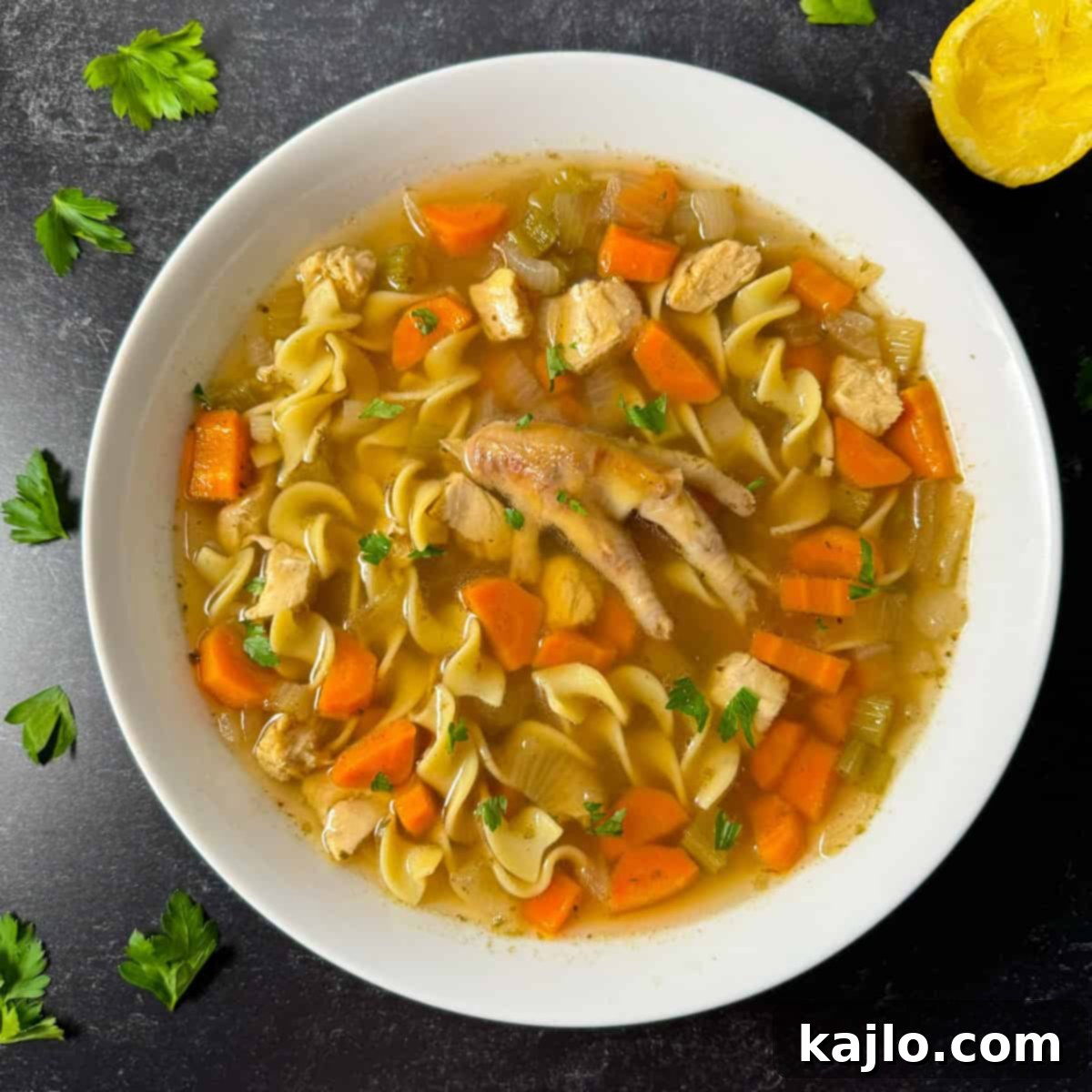 Delicious and collagen-rich chicken feet soup, perfect for a slow cooker