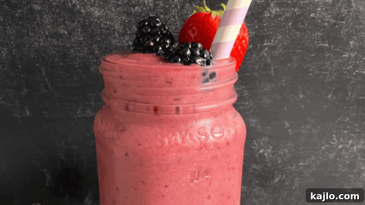 Blackberry Strawberry Smoothies