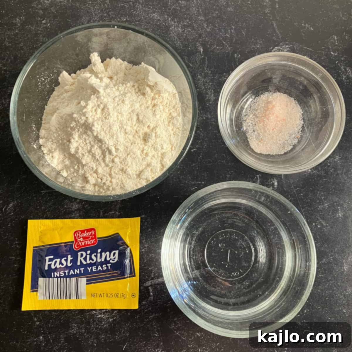 Air Fryer Bread Made Easy 3 Essential ingredients for making air fryer bread.