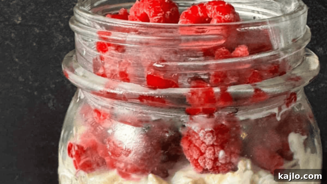 overnight oats with frozen fruit