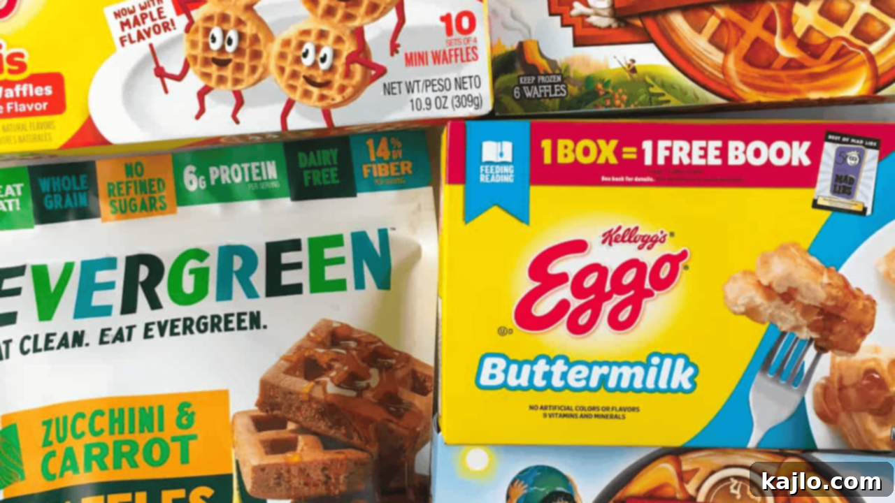 Golden and crispy: Air fryer frozen waffles, a quick and delicious breakfast.