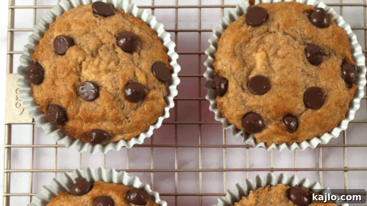 Light and fluffy: Air fryer banana muffins, a healthy grab-and-go breakfast.