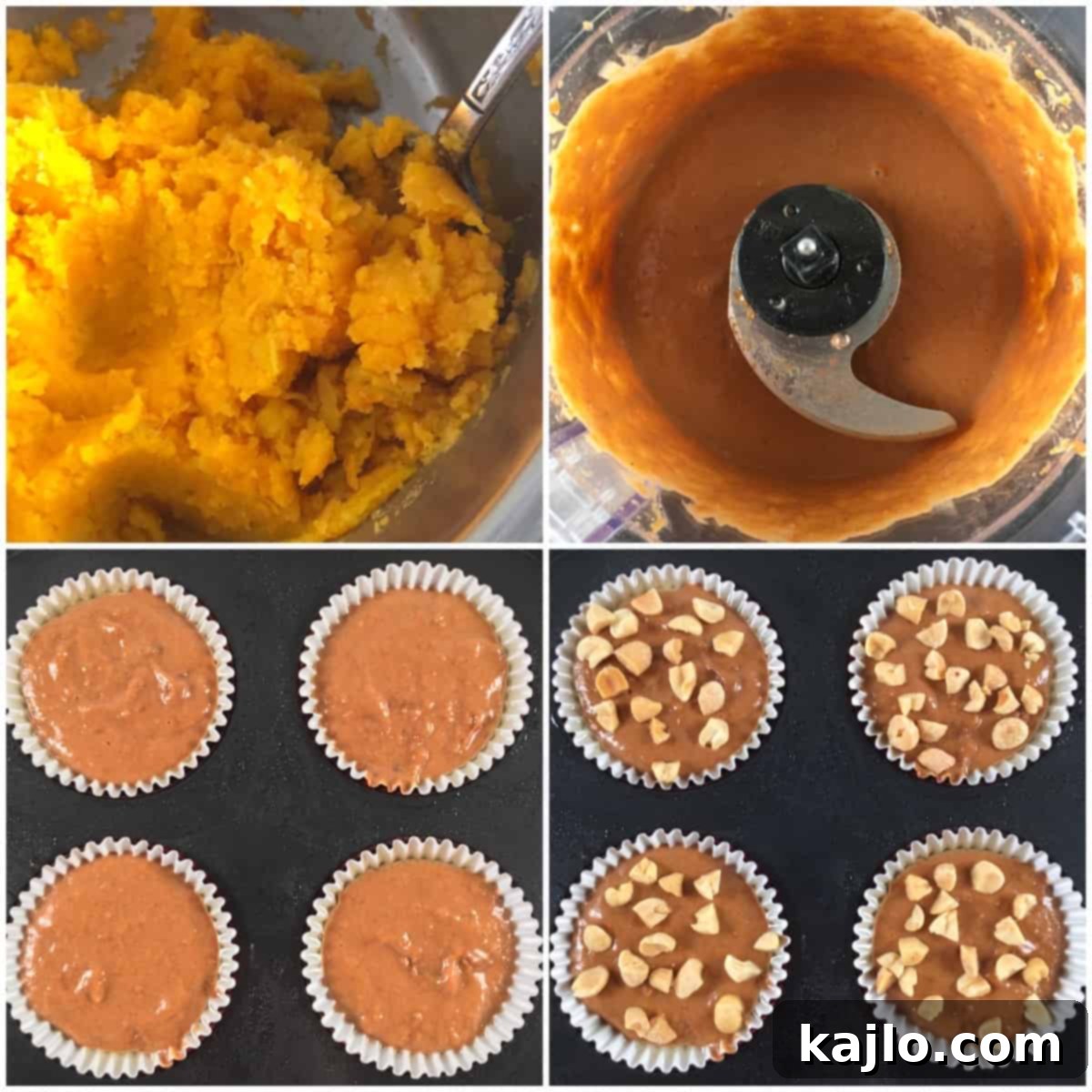 High Protein Air Fryer Muffins for Mass Gain 5 How to make chocolate peanut butter muffins: showing a bowl of batter and ingredients prepped for mixing