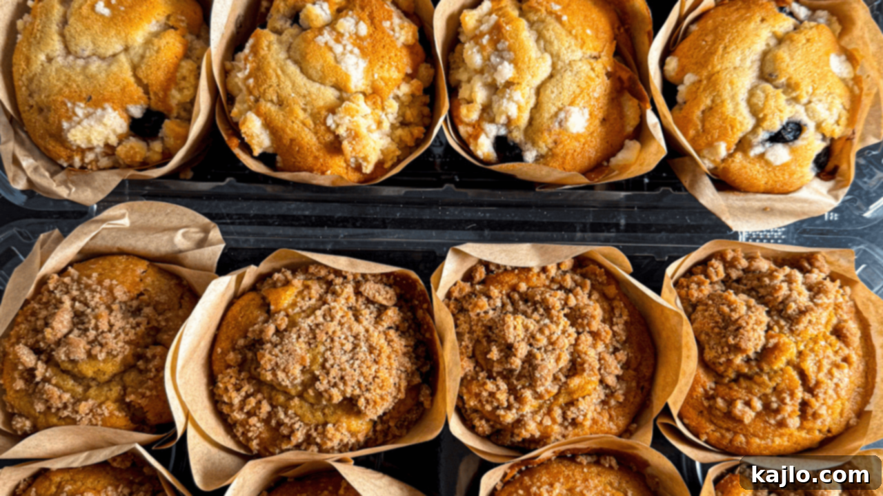 Assorted Costco Muffins, moist and flavorful for a convenient breakfast or snack