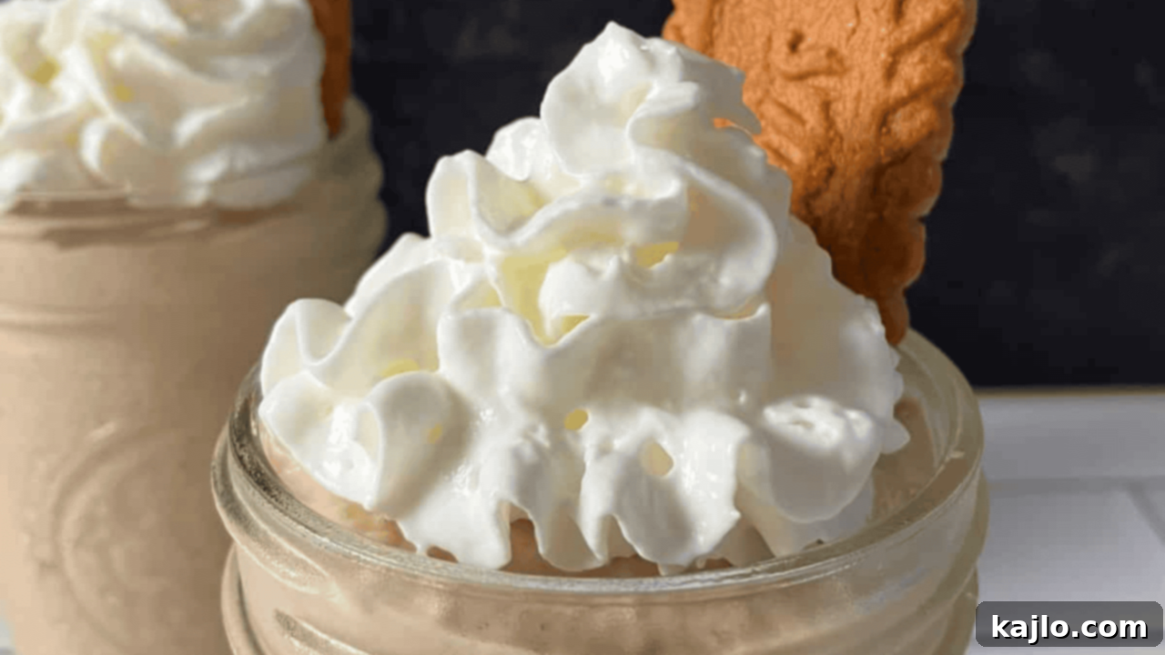 Biscoff cookie butter overnight oats in a jar, a sweet and easy breakfast