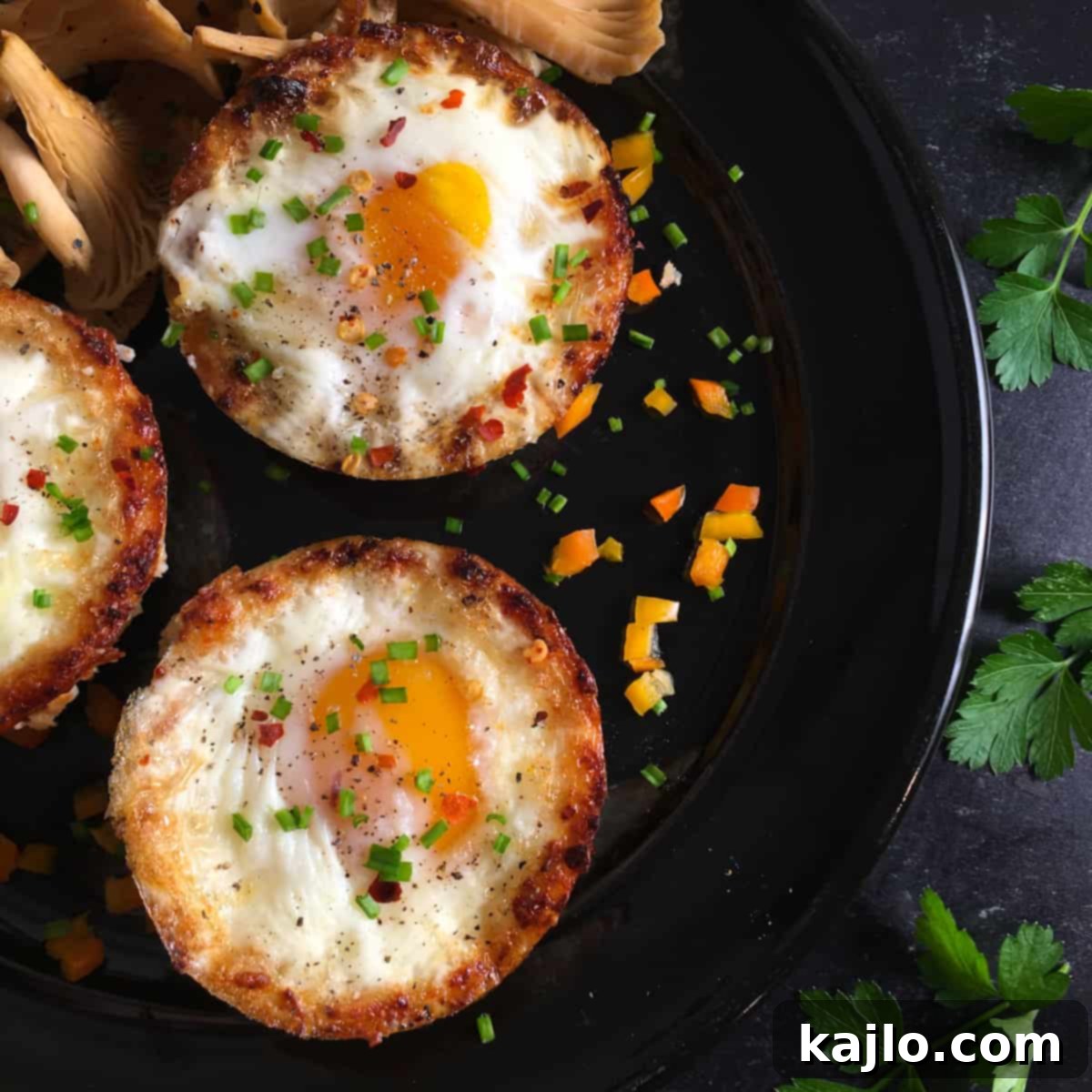 Air Fryer Keto Low Carb Egg Muffins Recipe 2 Delicious Air Fryer Egg Bites with a runny yolk