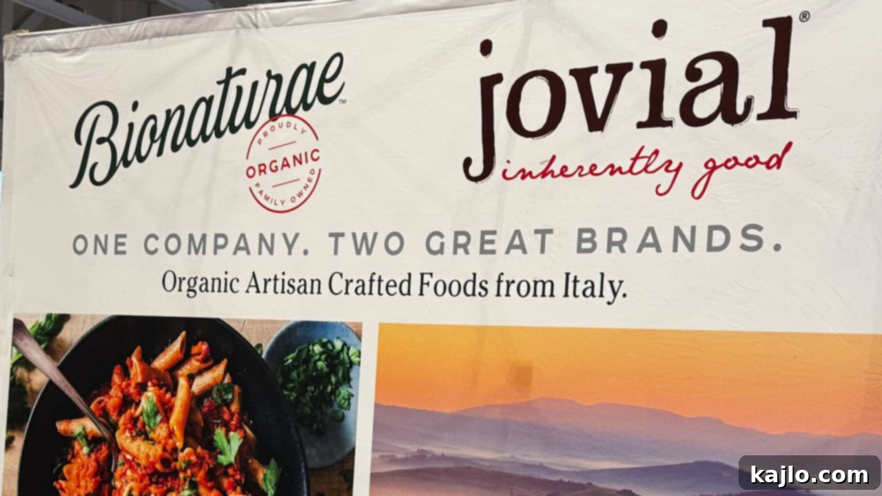Whole grain pasta from Bionaturae and Jovial brands.