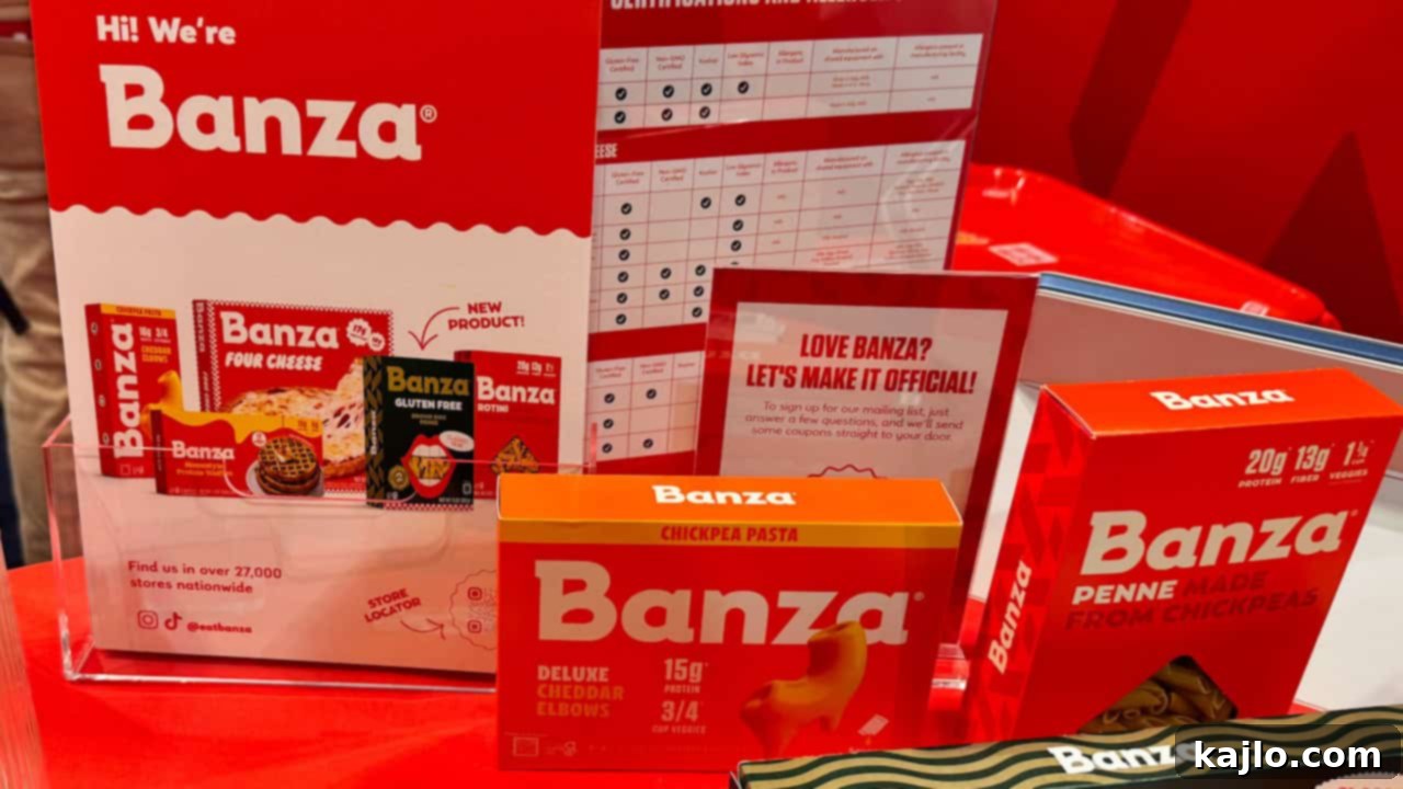 Banza chickpea-based waffles ready for breakfast.