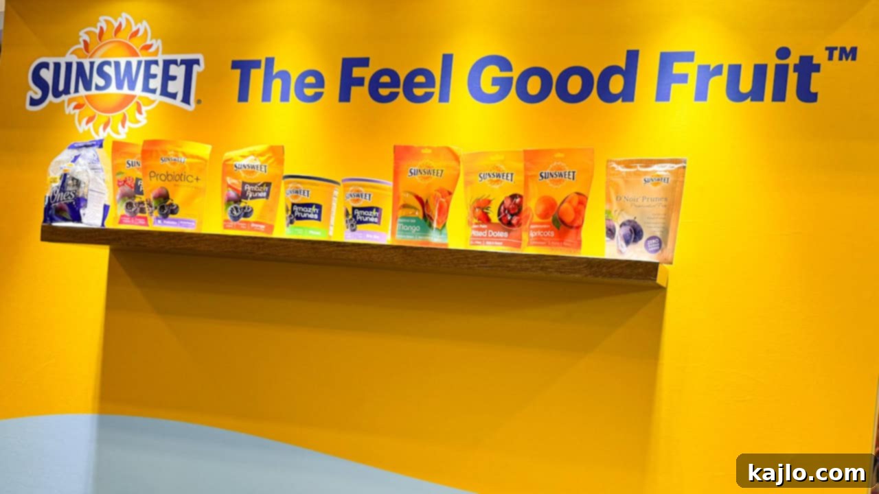 Pack of Sunsweet Prunes, highlighting their natural goodness.