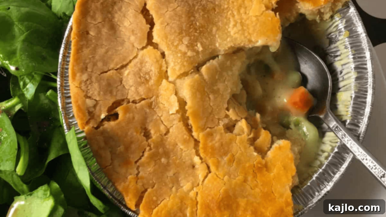 10 Legendary Meat Recipes That Always Impress 4 Warm, golden-brown turkey pot pie with flaky crust, fresh from the air fryer.