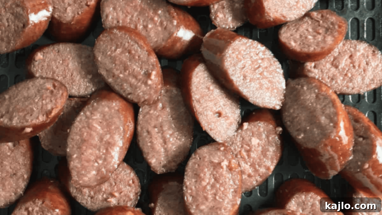 10 Legendary Meat Recipes That Always Impress 9 Crispy, golden-brown Polish sausage (kielbasa) cooked to perfection in an air fryer.