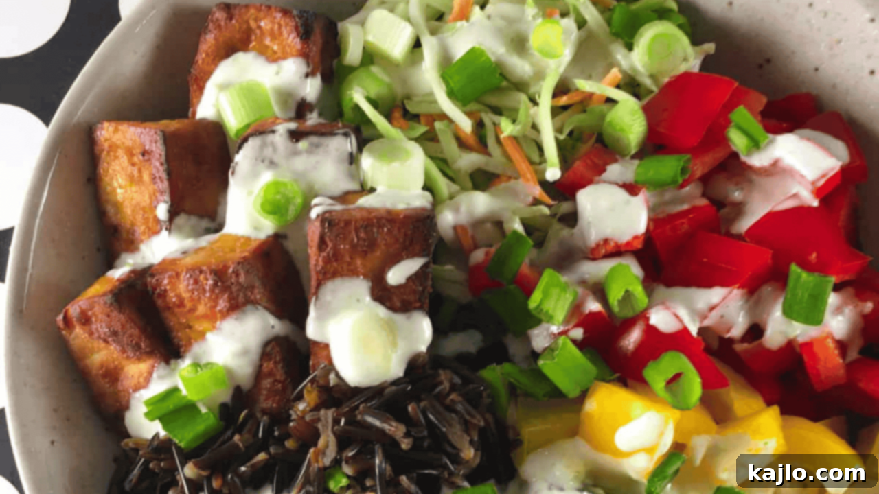 You'll Swear These 10 Recipes Aren't Vegan 8 Air Fryer Tofu Bowls with fresh vegetables and grains