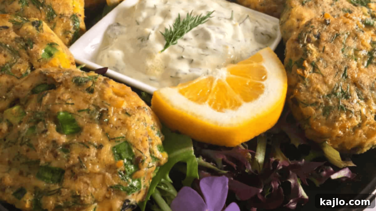 salmon patties lemon dill tartar sauce