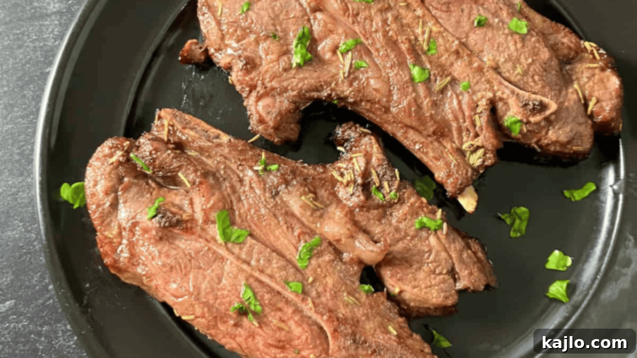 Tonight's Delight: Exquisite Lamb Dinners 6 air fryer lamb shoulder chops