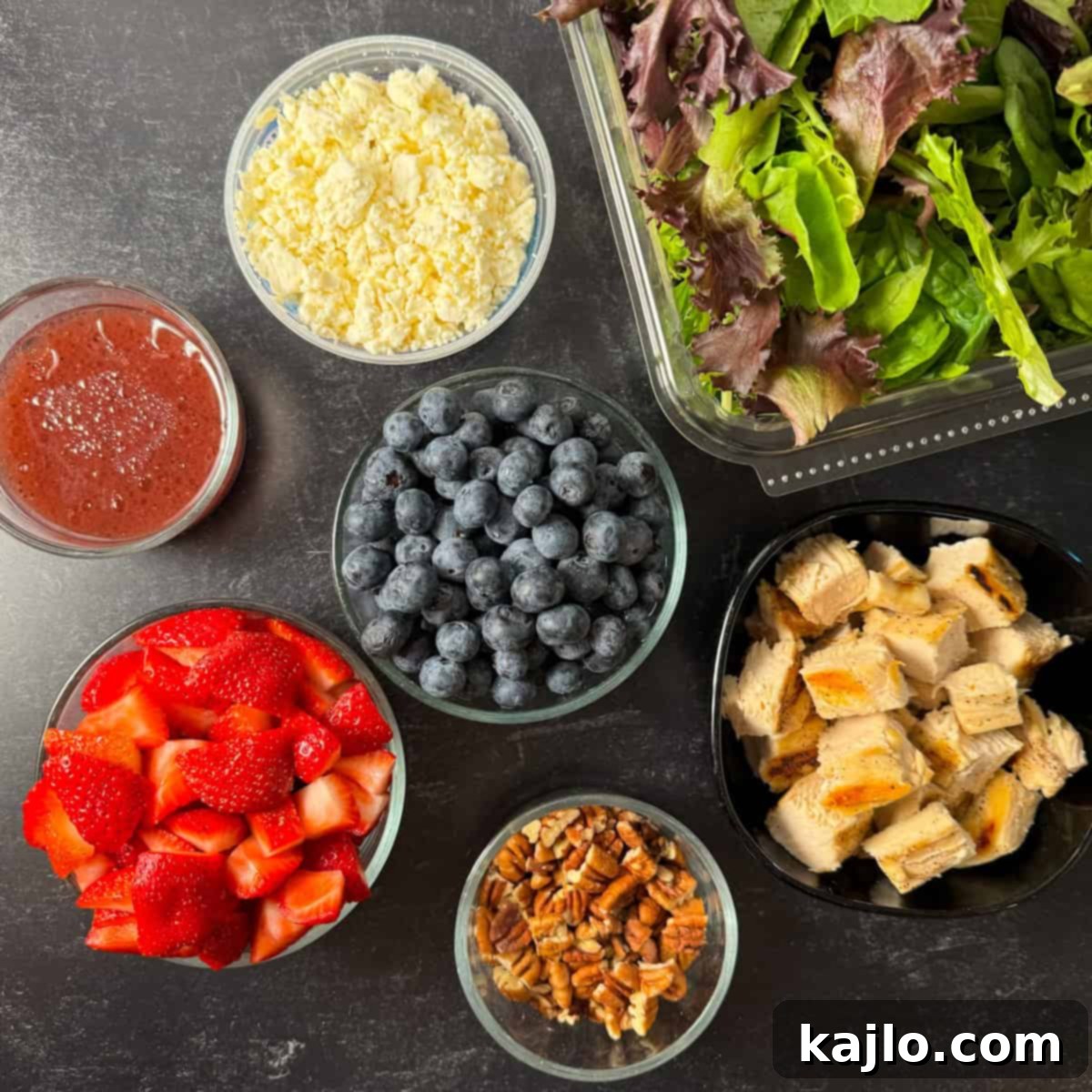 Bob Evans Inspired Keto Summer Berry Salad 3 summer berry salad ingredients