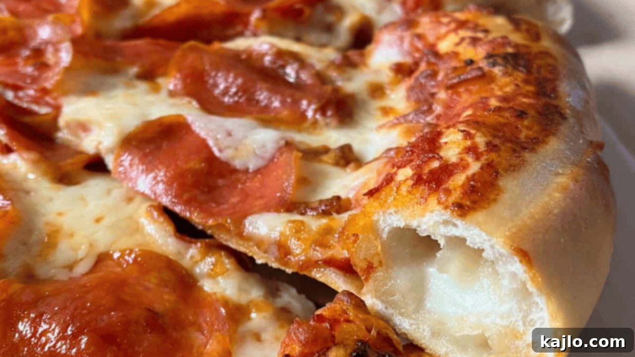 10 Heavenly Cheesy Creations 11 Homemade Pizza Hut stuffed crust with string cheese